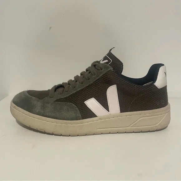 Veja Brown and White Sneakers - Picture 1 of 9
